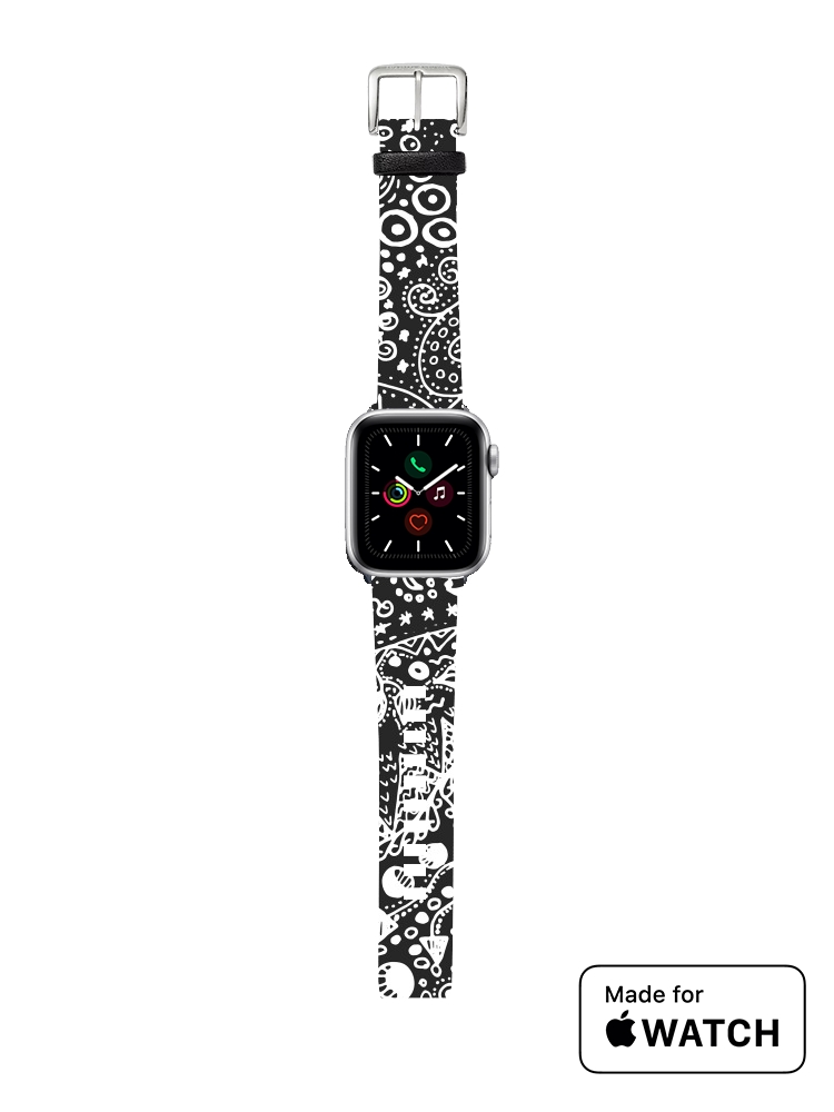 Bracelet Apple Watch Aztec B&W (Handmade)