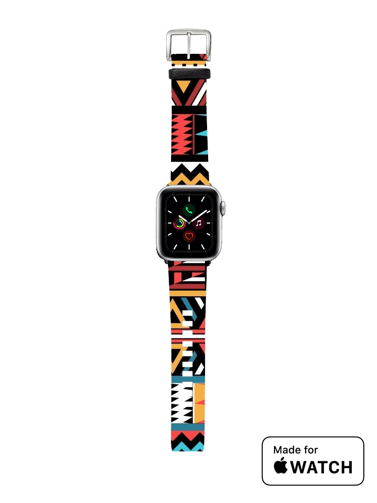Bracelet Apple Watch aztec pattern red Tribal