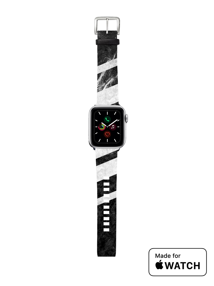Bracelet Apple Watch Black Striped Marble