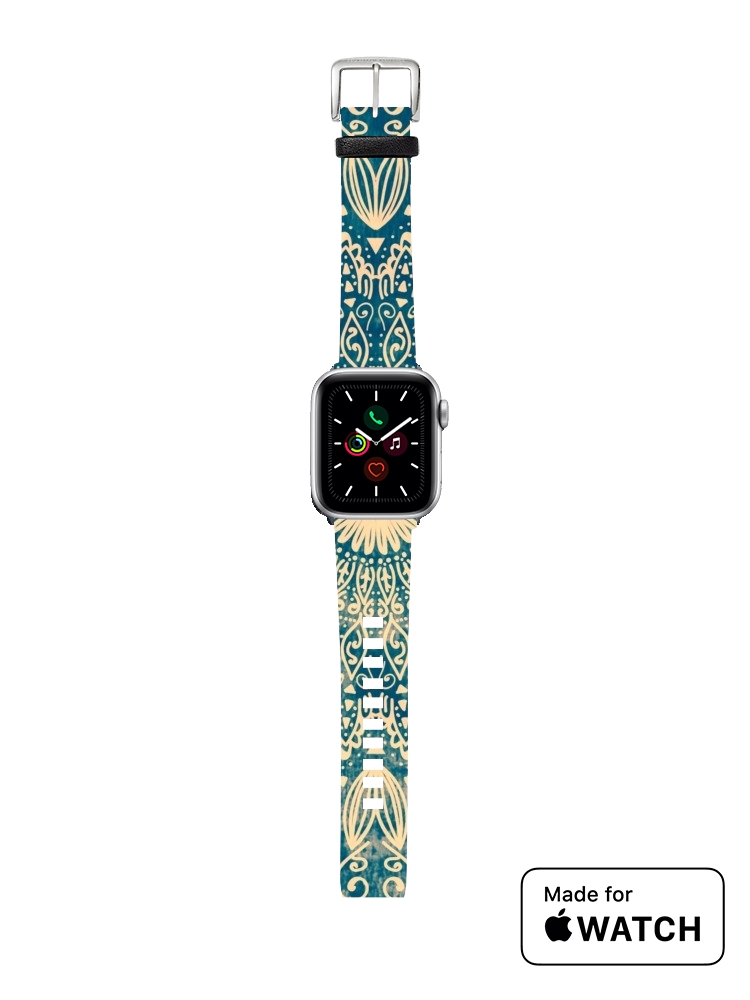 Bracelet Apple Watch Blue Organic boho mandala