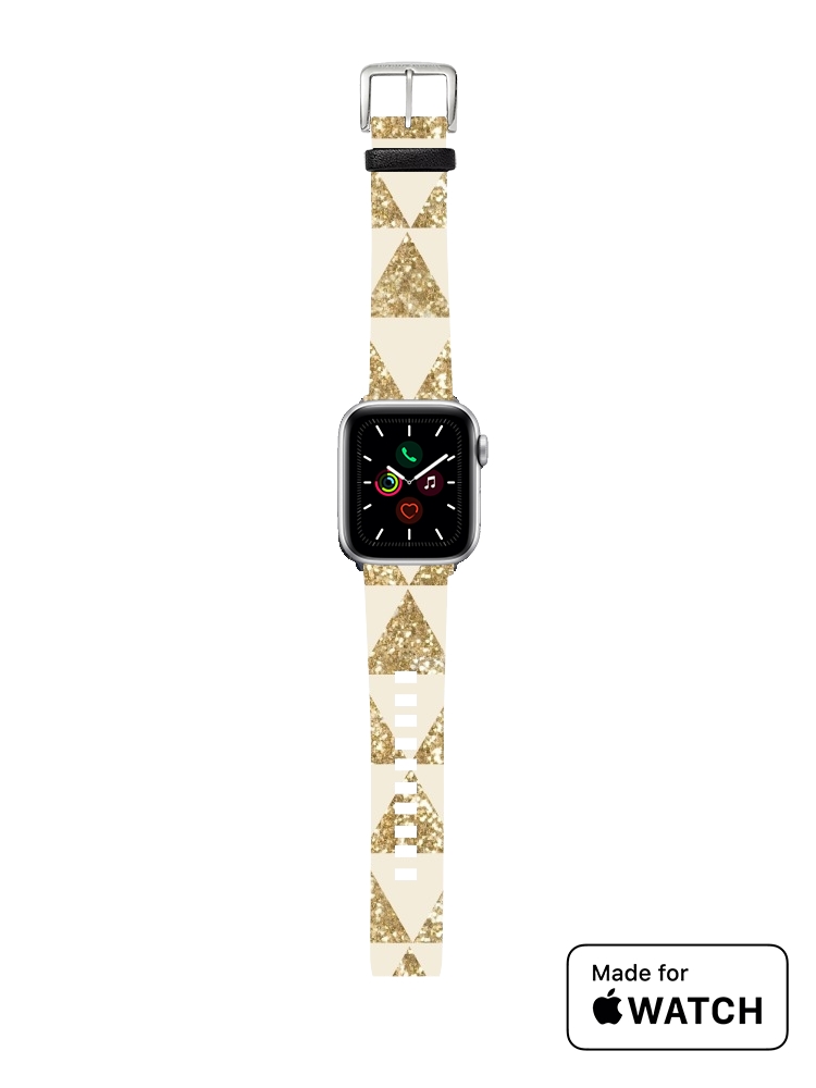 Bracelet Apple Watch Glitter Triangles in Gold