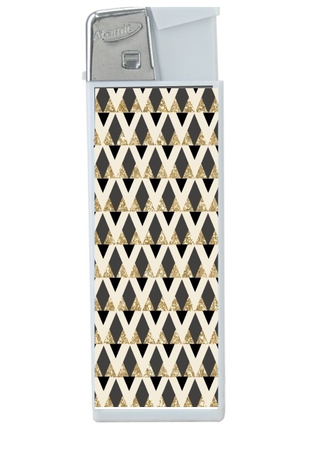 Briquet Glitter Triangles in Gold Black And Nude