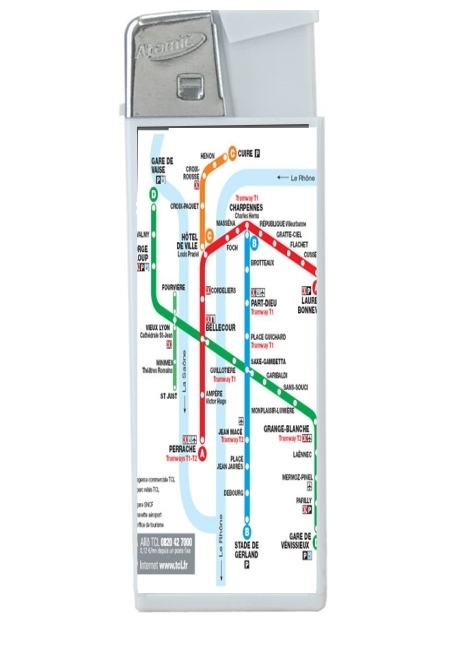 Briquet Plan de metro Lyon