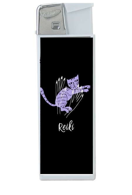 Briquet Reiki Animal chat violet