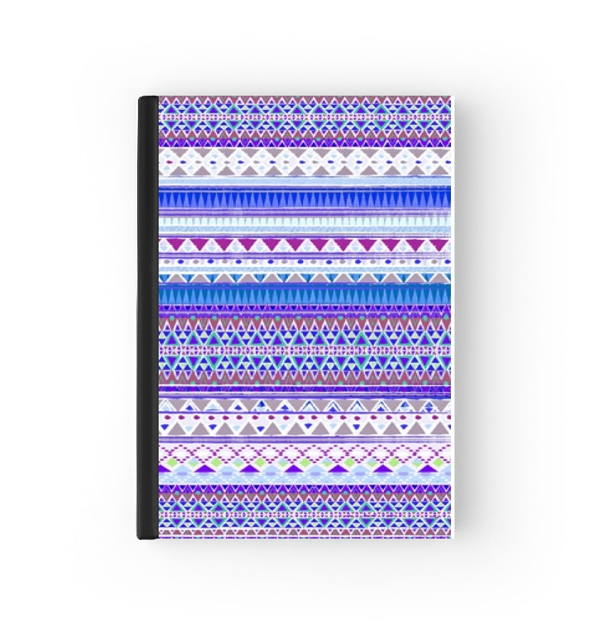 Housse Aztec Tribal ton bleu et violet