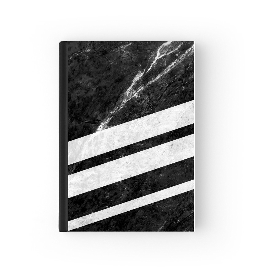Agenda Black Striped Marble