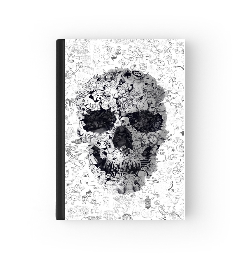 Housse Passeport Doodle Skull