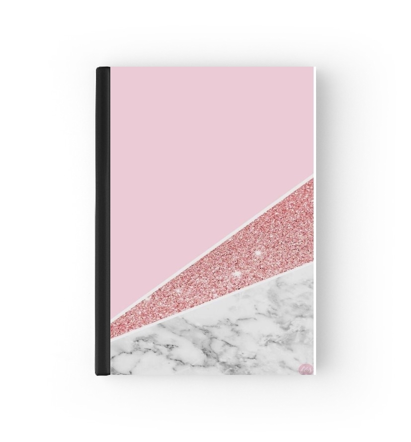 Agenda personnalisé 2022/2023 Initiale Marble and Glitter Pink