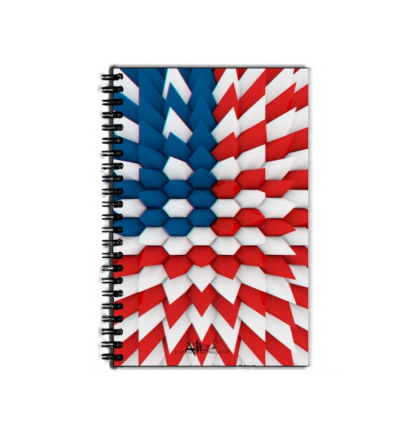 Cahier 3D Poly USA flag