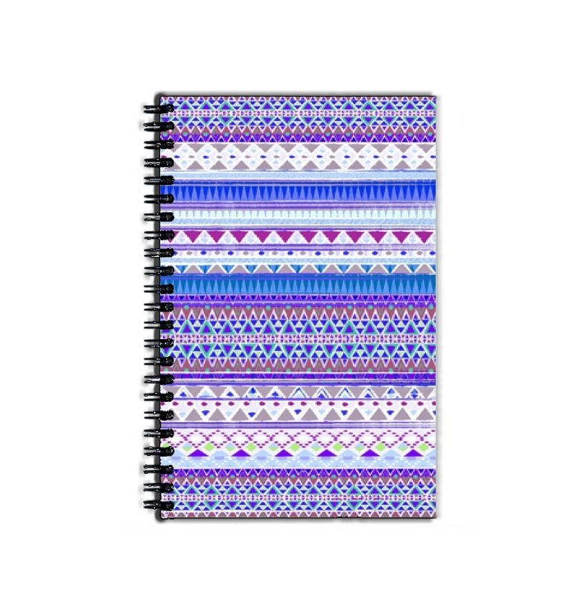 Cahier Aztec Tribal ton bleu et violet