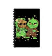 cahier-de-texte Baby Groot and Grinch Christmas