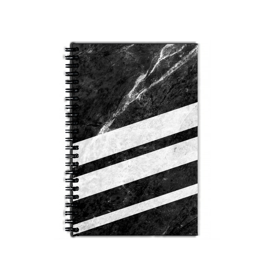 Cahier Black Striped Marble