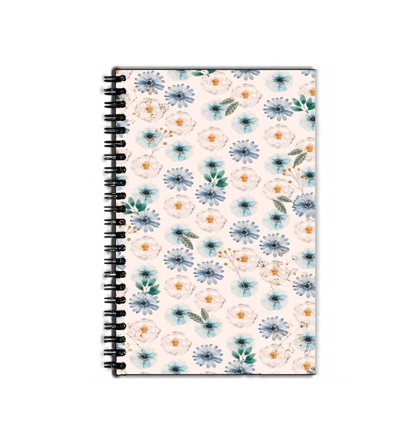 Cahier Blue & White Flowers