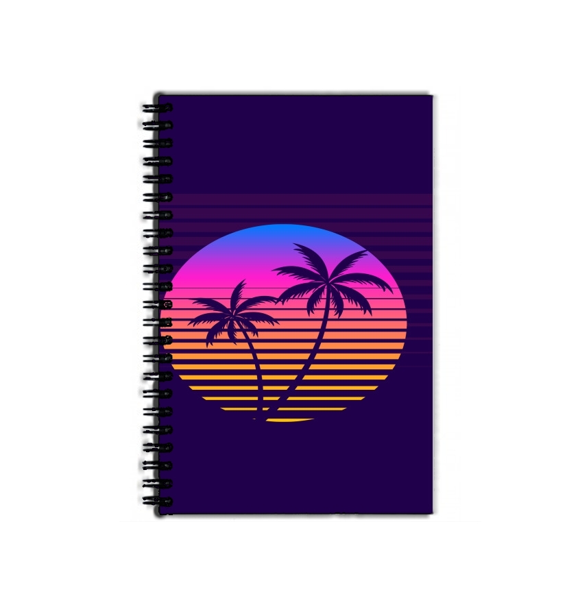 Cahier Classic retro 80s style tropical sunset