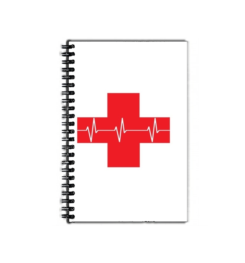 Cahier Croix de secourisme EKG Heartbeat