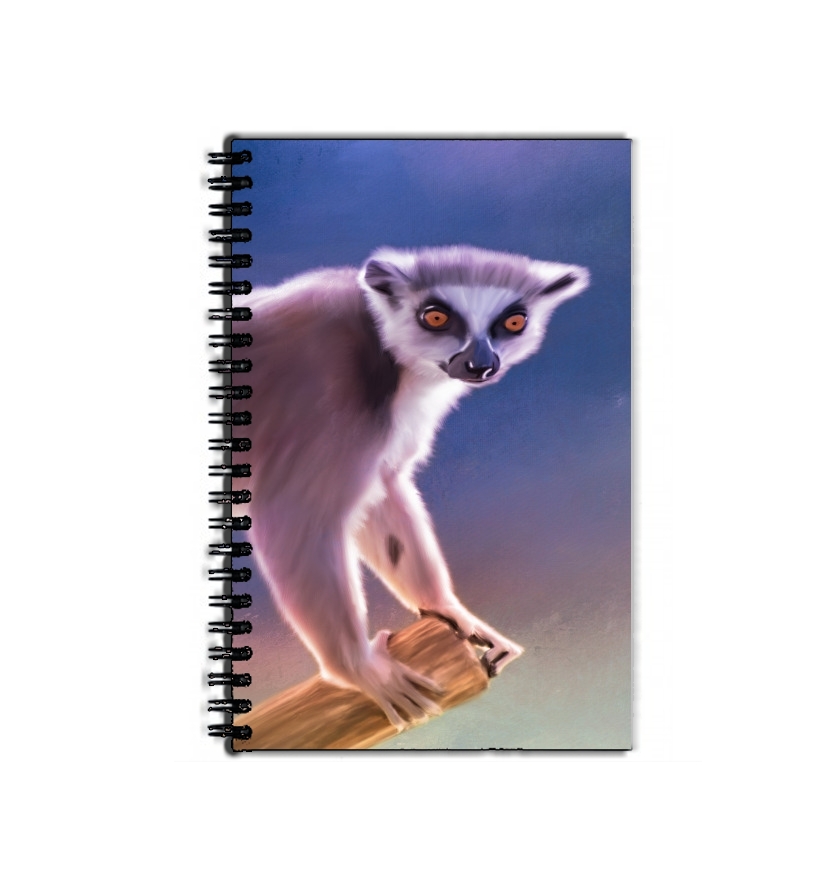 Cahier Cute painted Ring-tailed lemur