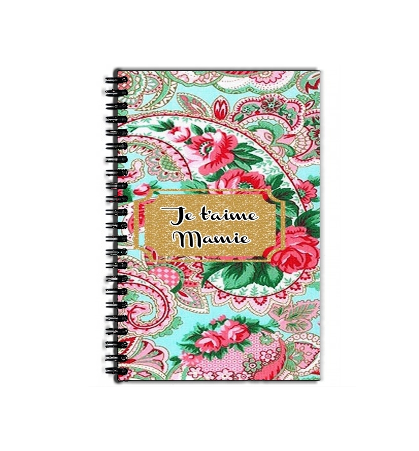 Cahier Floral Old Tissue - Je t'aime Mamie