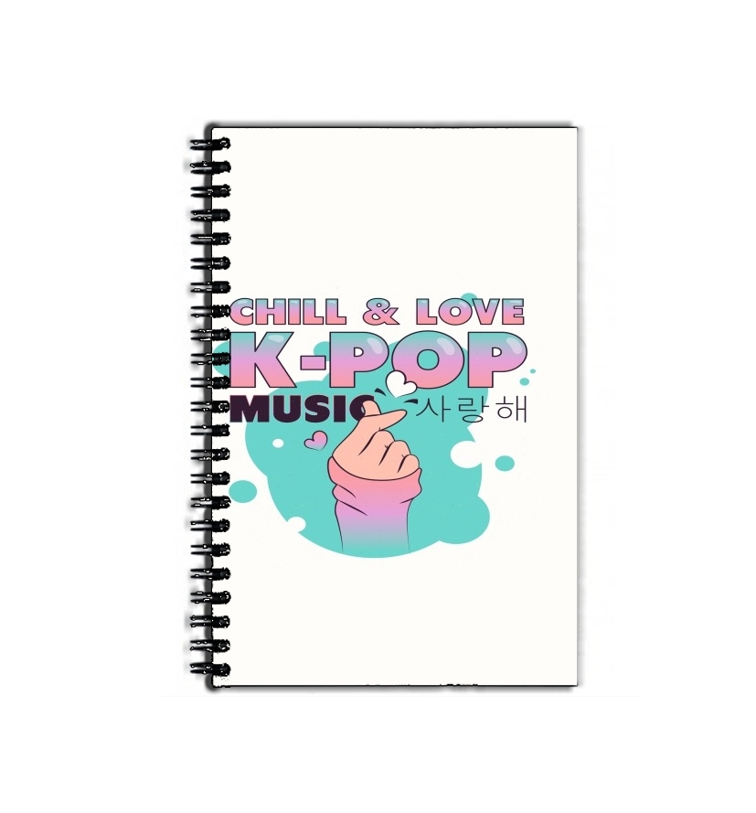 Cahier Hand Drawn Finger Heart Chill Love Music Kpop