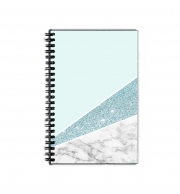 cahier-de-texte Initiale Marble and Glitter Blue
