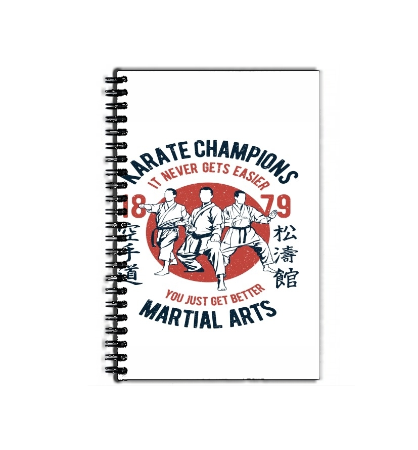 Cahier Karate Champions Martial Arts