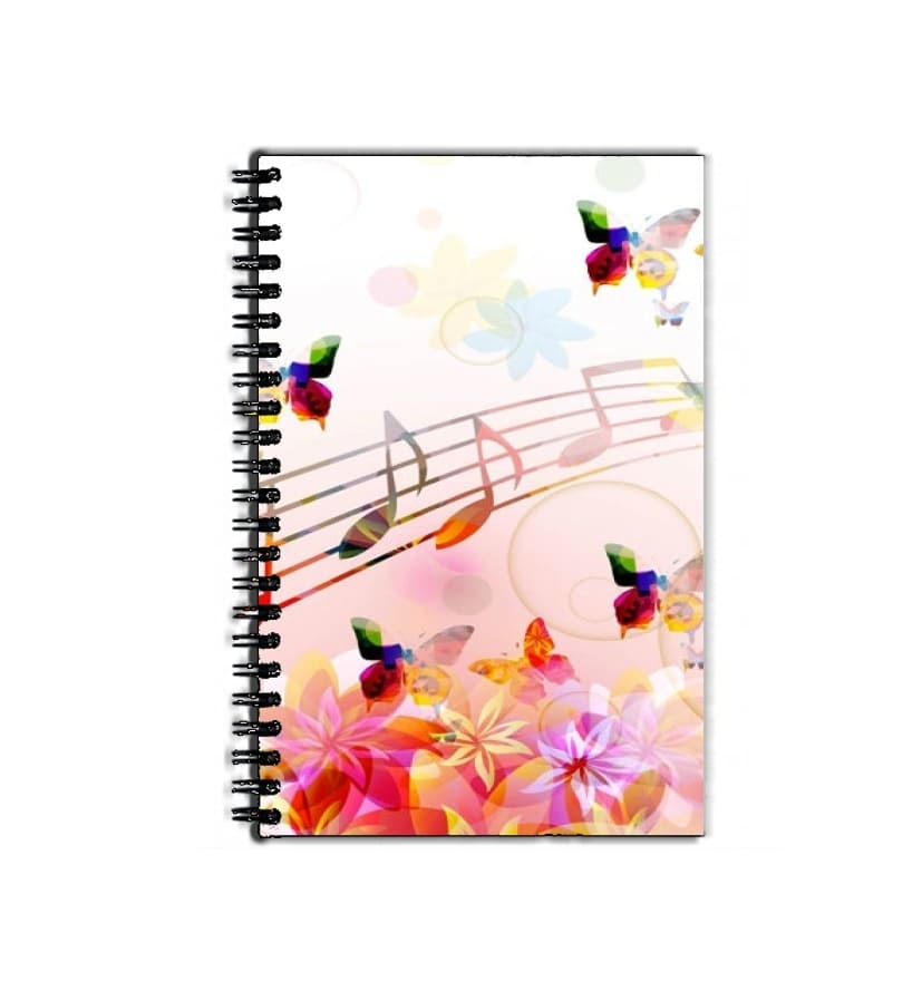 Cahier Notes de musique Papillon colorés