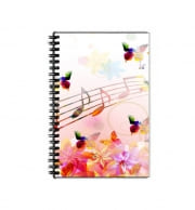 cahier-de-texte Notes de musique Papillon colorés