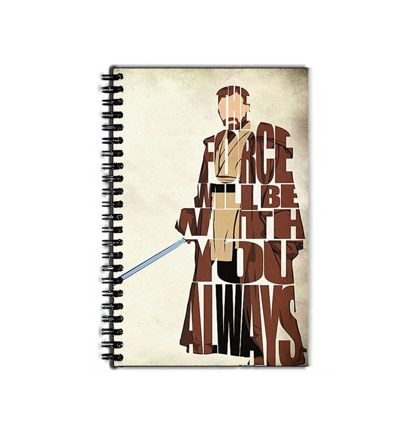 Cahier Obi Wan Kenobi Tipography Art