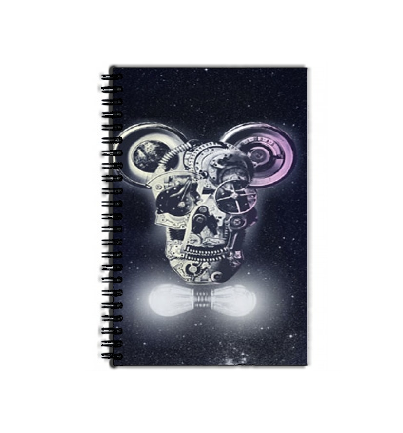 Cahier Skull Mickey Mechanics in space