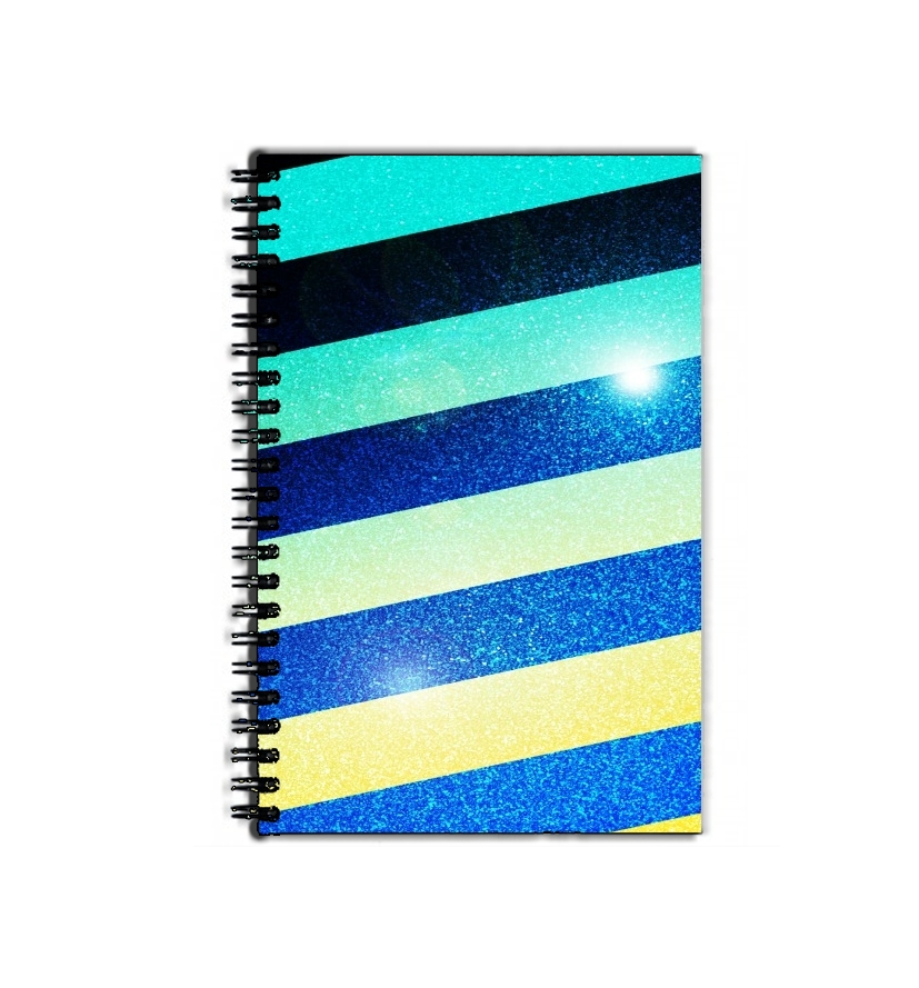 Cahier Striped Colorful Glitter