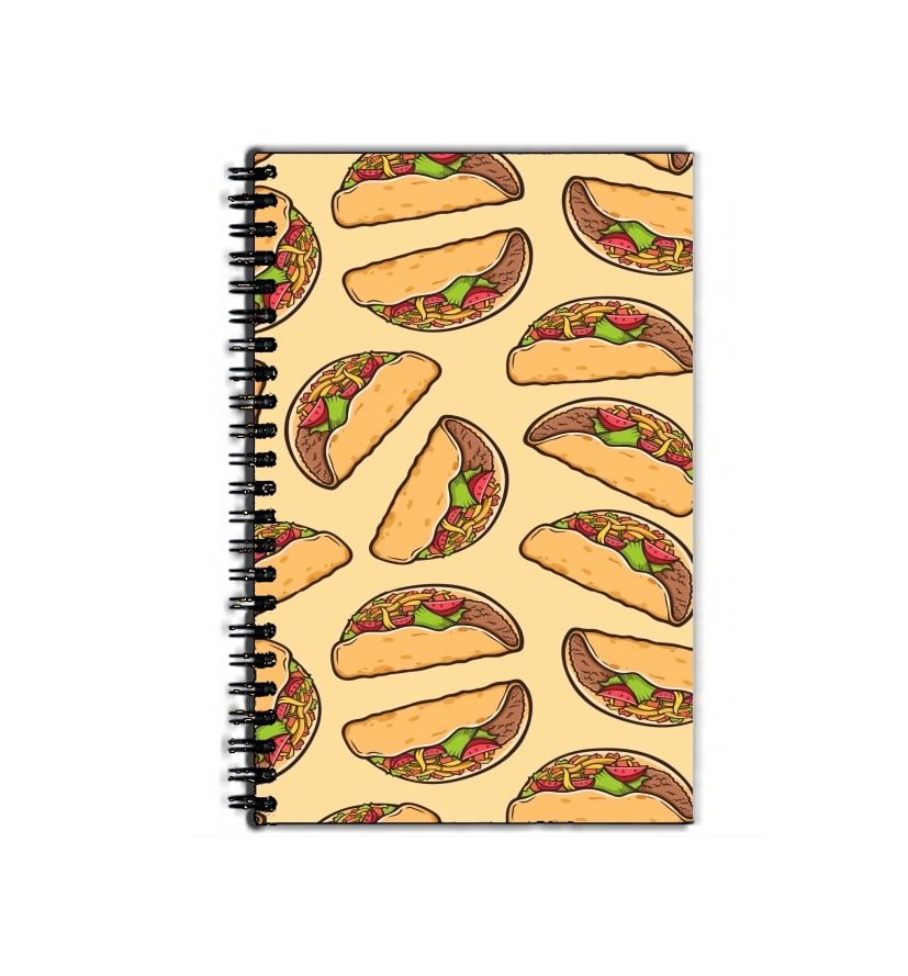 Cahier Taco seamless pattern mexican food