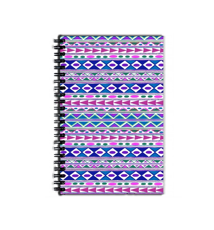 Cahier Tribalfest pink and purple aztec