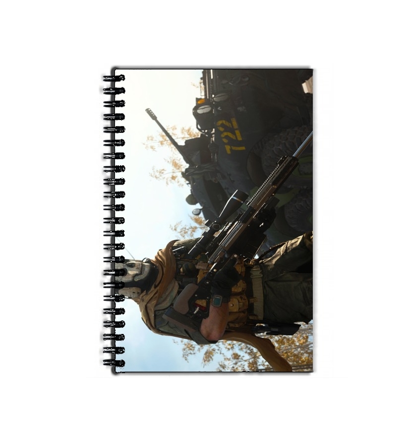 Cahier Warzone Ghost Art
