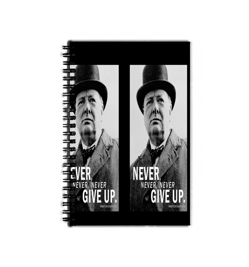 Cahier Winston Churcill Never Give UP