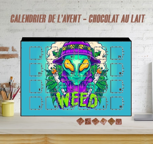 Calendrier Alien smoking cannabis cbd