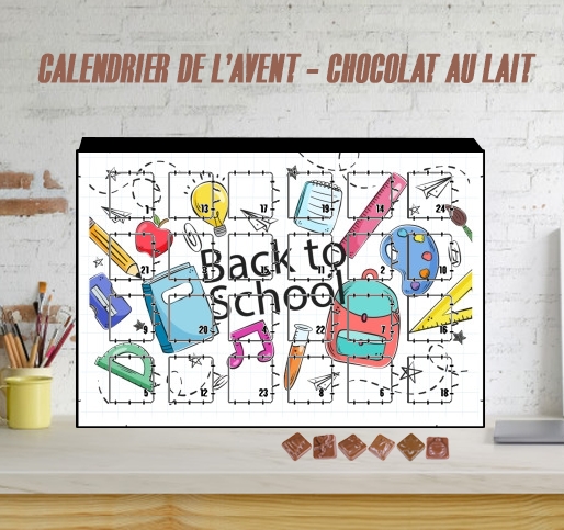 Calendrier Back to school background drawing