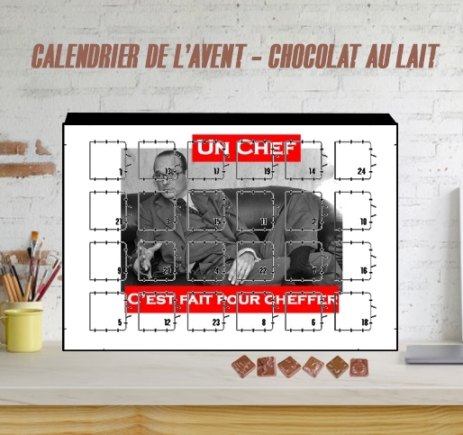 Calendrier de l'avent photo personnalisé Chirac Un Chef cest fait pour cheffer