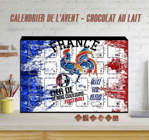 Calendrier France Football Coq Sportif Fier de nos couleurs Allez les bleus