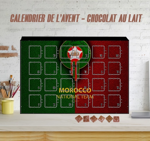 Calendrier de l'avent photo personnalisé Maillot du Maroc Football Home