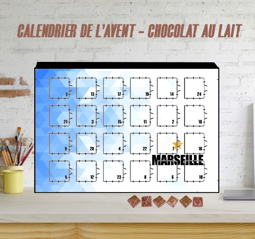 Calendrier de l'avent photo personnalisé Marseille Maillot Football 2018