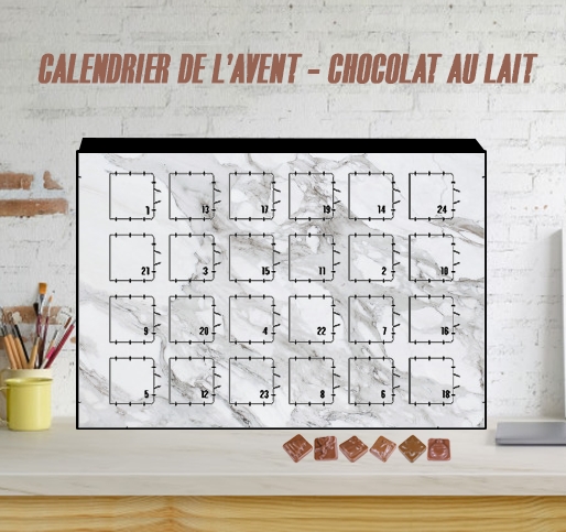 Calendrier Minimal Marble White