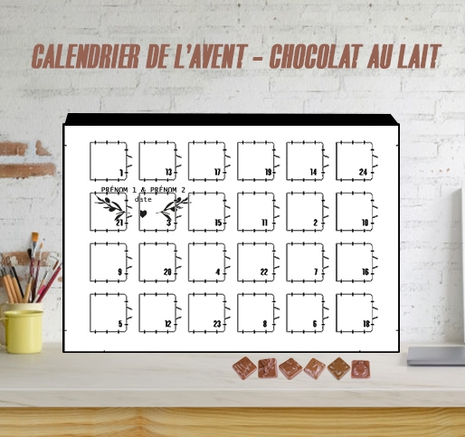 Calendrier Tampon Mariage Provence branches d'olivier