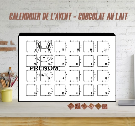 Calendrier Tampon annonce naissance Lapin
