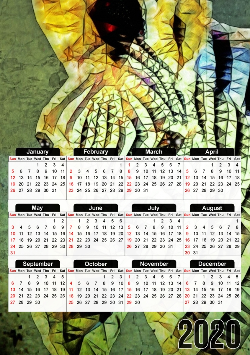 Calendrier abstract zebra