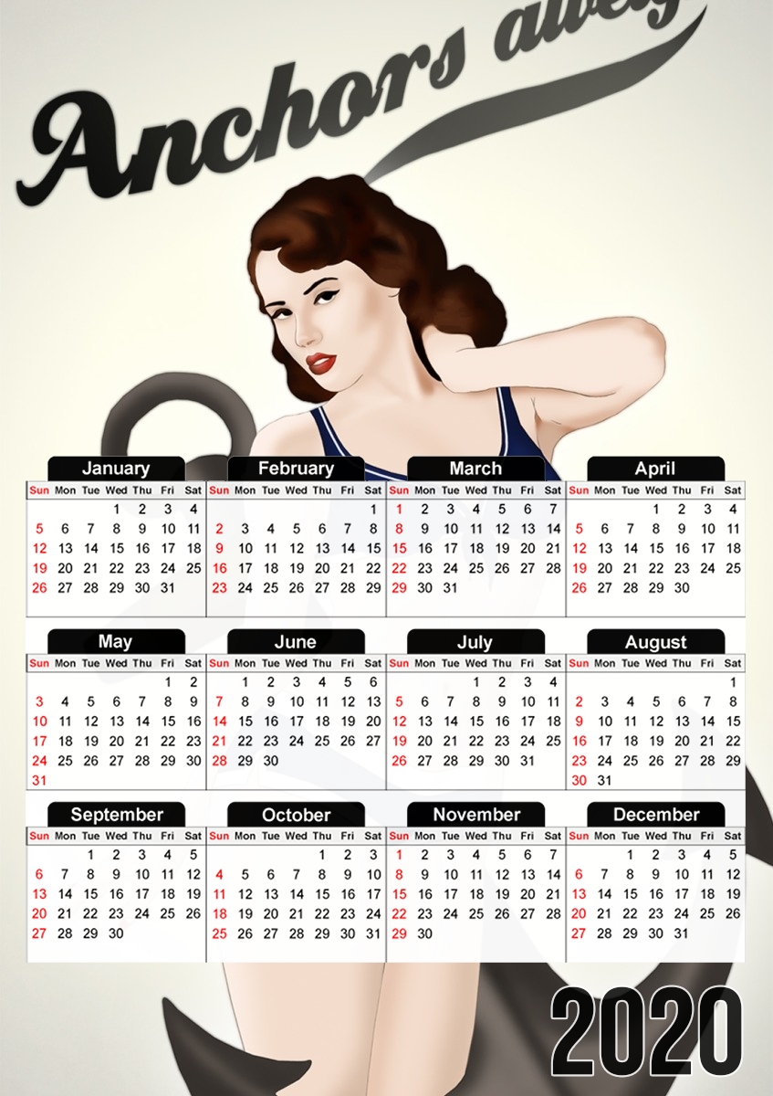 Calendrier Anchors Aweigh - Classic Pin Up