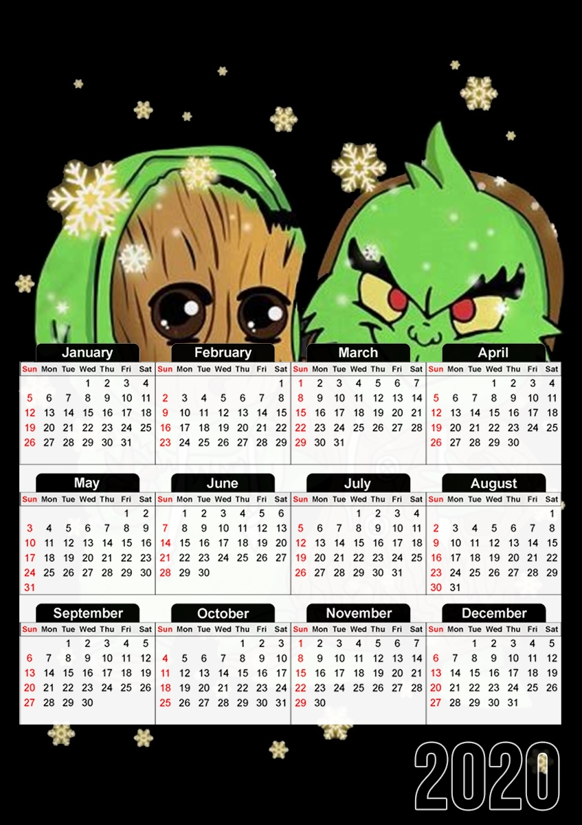 Calendrier Baby Groot and Grinch Christmas