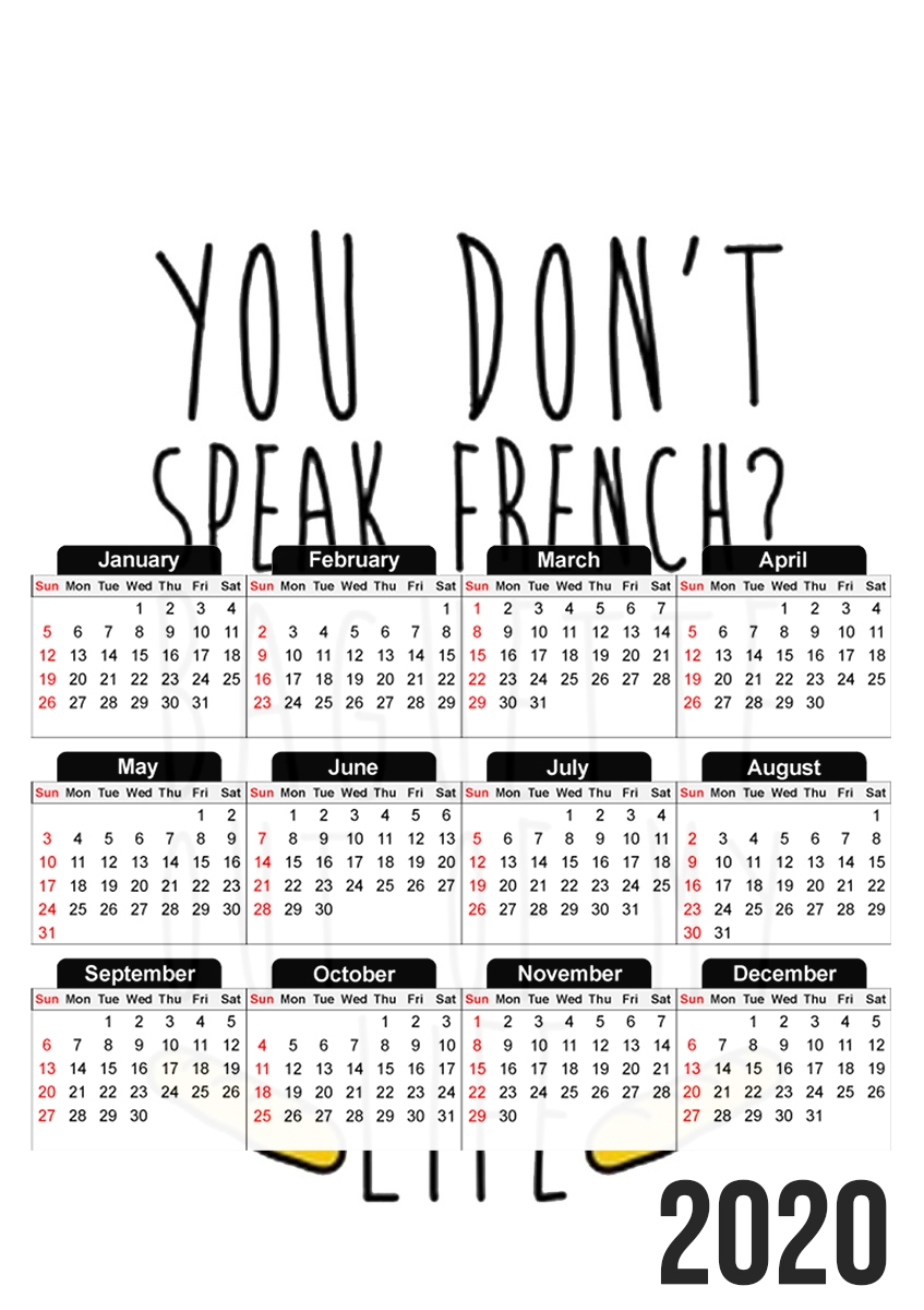 Calendrier Baguette out of my life