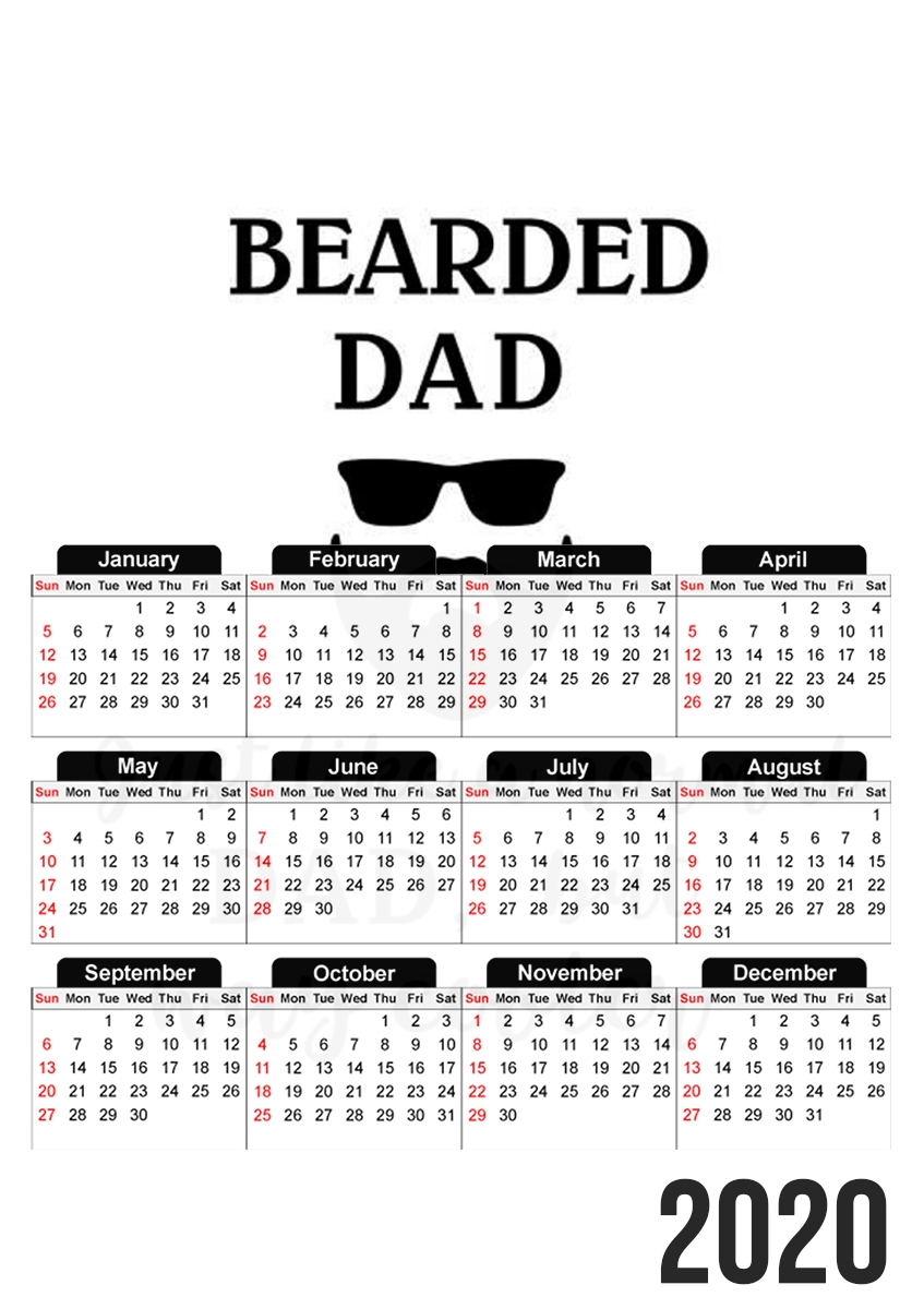 Calendrier Bearded Dad Just like a normal dad but Cooler