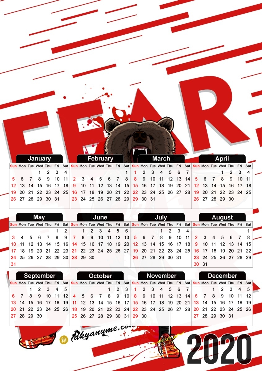 Calendrier Beasts Collection: Fear the Bear