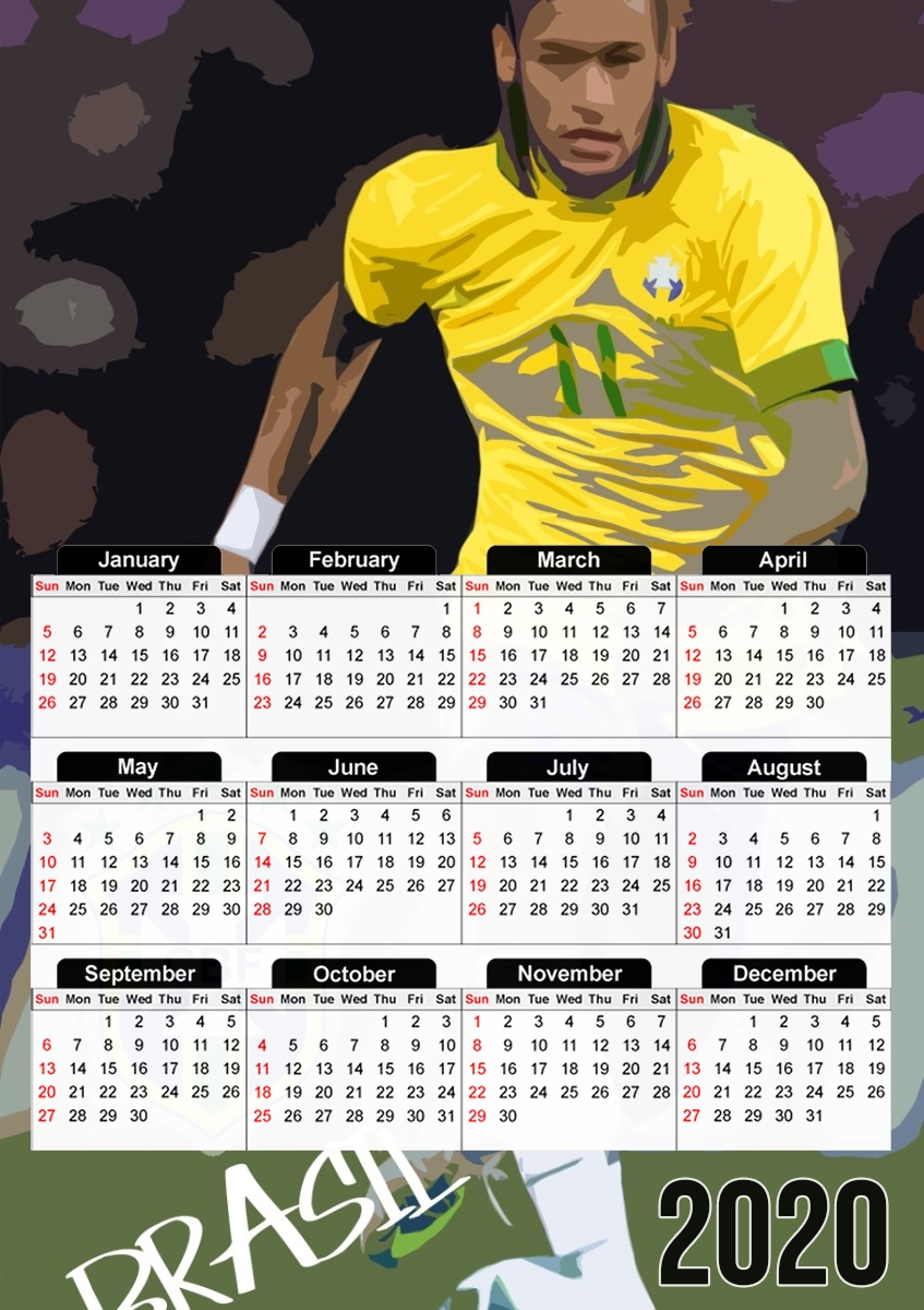 Calendrier Brazil Foot 2014