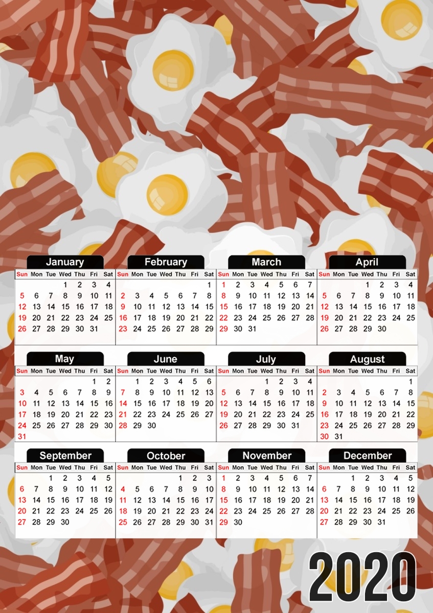 Calendrier Breakfast Eggs and Bacon